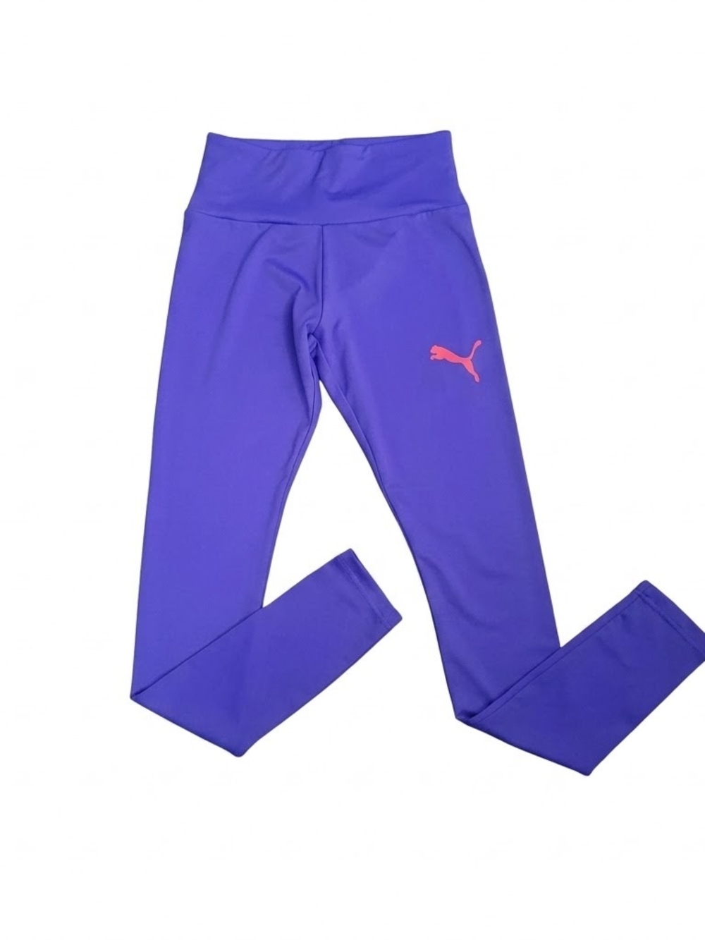 PUMA Girls' XS Purple Leggings Lightweight Athleisure Activewear